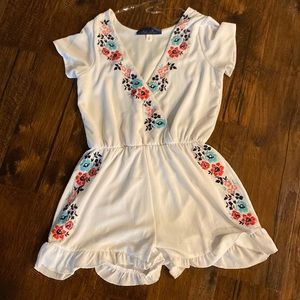 White floral Romper